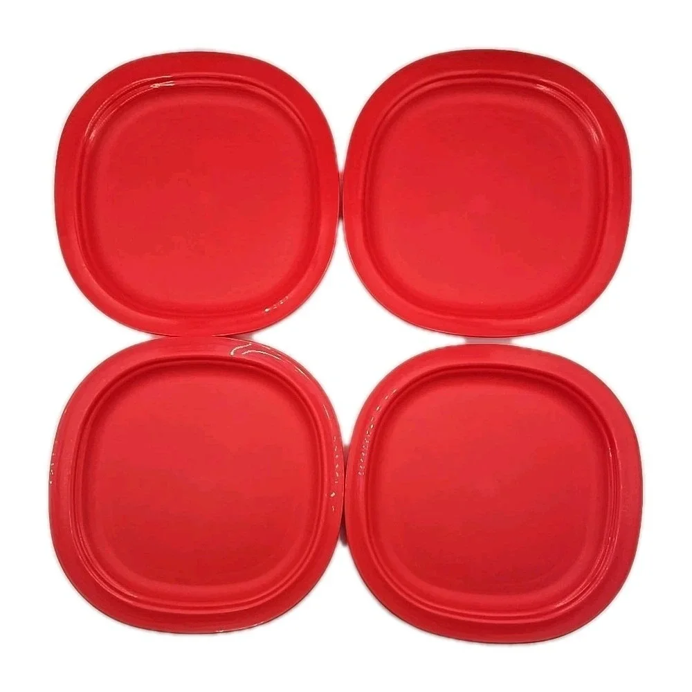 Tupperware‎ Microwave Reheatable Luncheon Plates Sq 9.5